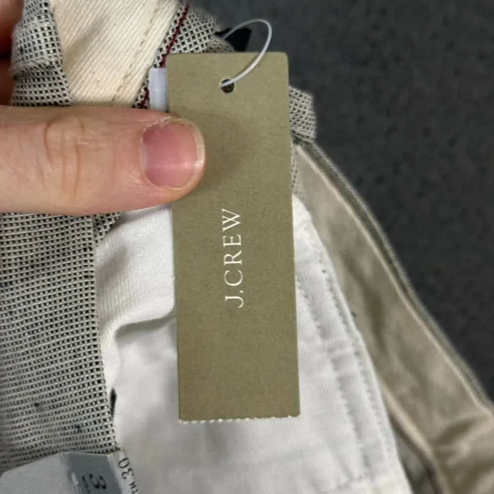 J Crew Pants Mens 31x30 Gray 484 Slim Fit Linen Blend Chino Lightweight NWT